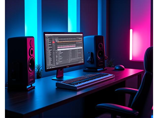 Modern digital music production setup